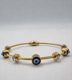 Evil Eye Protection Cable Bangle