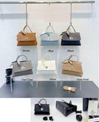 Gold Emblem Flap Satchel Bag